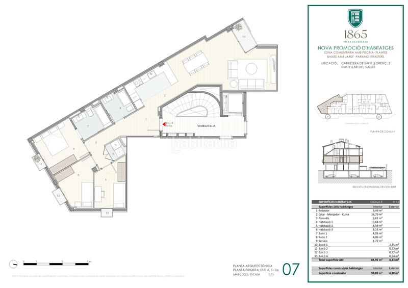 Foto 55ec9c98-6d65-4dc9-a340-915ffdab5b52. Flat 100m<sup>2</sup> in carretera de sant llorenç 5 in Poble - Casc Antic Castellar del Vallès