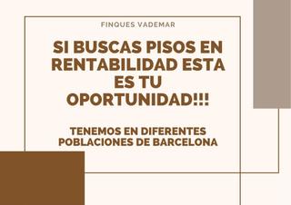Pis a Creu de Barberà. Piso en sabadell con rentabilidad