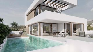 Chalet  Partida adzubia. Viila de lujo de obra nueva en finestrat con vistas al mar