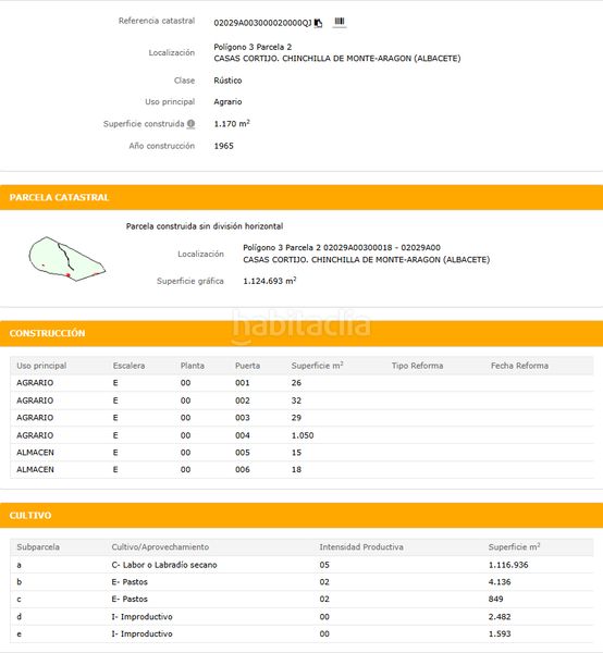 Foto d8984be8-a62d-4b79-a50b-9eefa59b8fcf. Finca rústica a cm-332 17 a Chinchilla de Monte - Aragón
