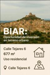 Residential Plot in Cl tejares 6(a)biar (alicante) 6. Terreno urbano en biar, alicante  oportunidad única