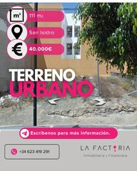 Residential Plot in San Isidro. Terreno urbano en san isidro