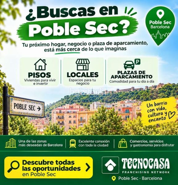 Foto a373ec72-33ae-4f43-87b5-fe5cf094b29f. Pis a El Poble Sec - Parc de Montjuïc Barcelona