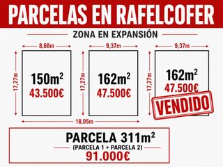Terreny residencial  Calle nou d´octubre. Gran solar urbano de 473 m en rafelcofer  140.000