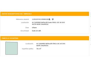 Terreny residencial a Ador. Parcela cuadrada de 761 m  en ador