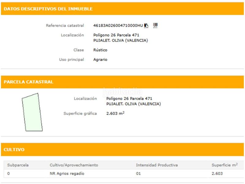 Foto c9f290e5-12e0-48c9-8965-e76ade77ca17. Fondo rustico in Oliva pueblo Oliva