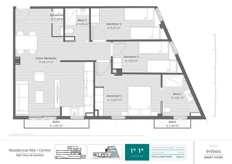 Foto 4690f9af-22ee-48a6-8a3d-7a01bb8fe182. Pis 79m<sup>2</sup> a carrer de girona 100 a Eixample Sant Feliu de Guíxols
