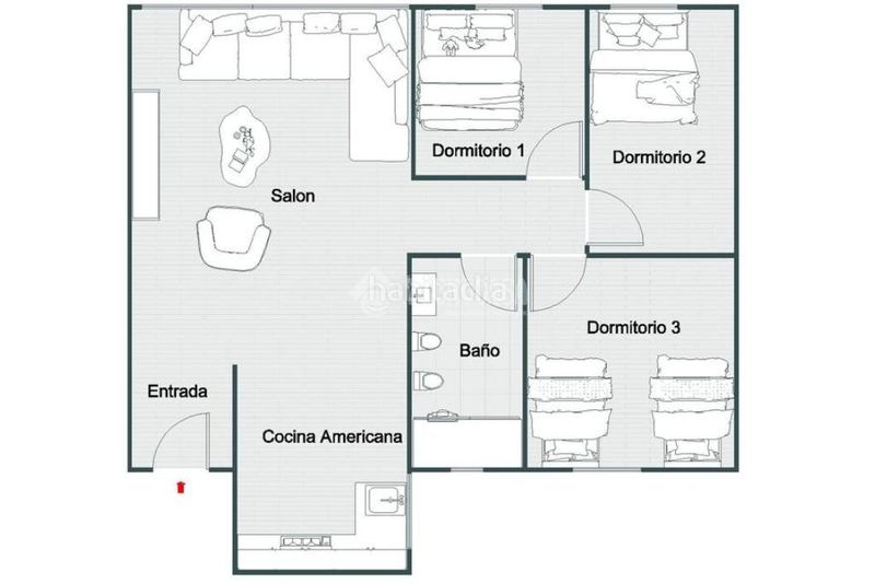 Foto 24178e46-8056-4fd9-9044-9ea61873e1bd. Pis amb calefacció a Vinateros Madrid