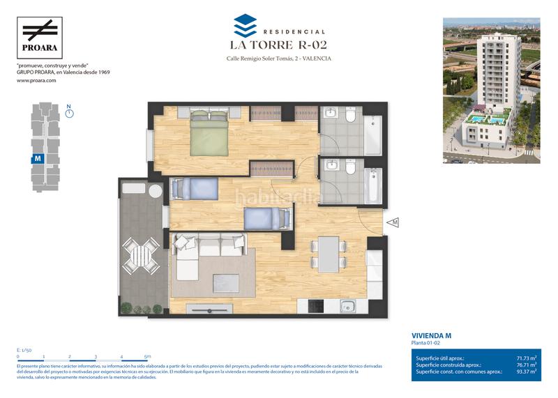 Foto 5b9fba78-897e-4516-a4df-782e6cc96195. Flat 75m<sup>2</sup> with parking pool in Faitanar Valencia
