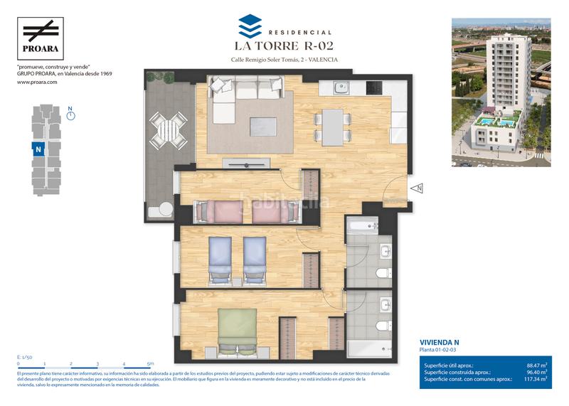 Foto 8f008419-302d-41c5-a83d-636e14738748. Flat 75m<sup>2</sup> with parking pool in Faitanar Valencia