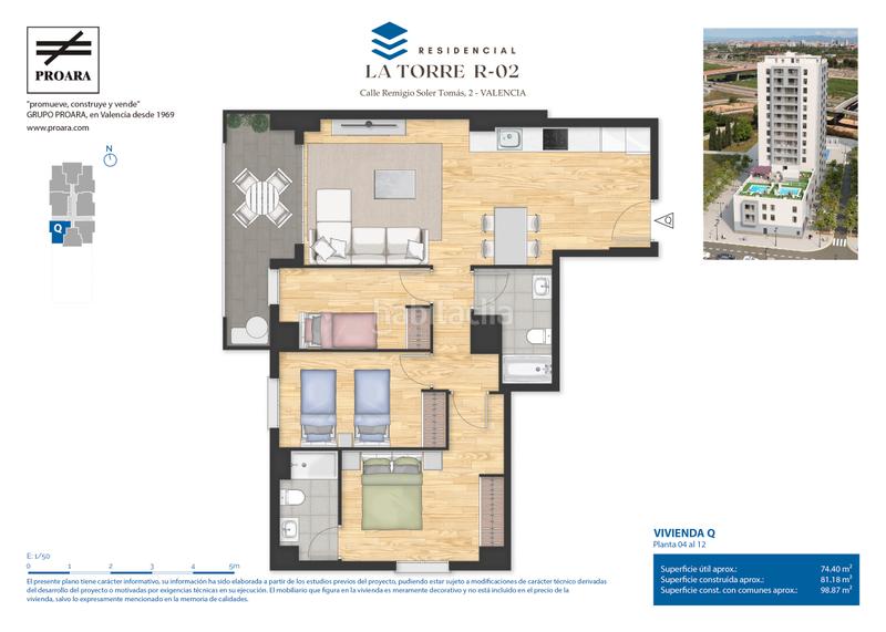 Foto fbdb417a-0bad-4437-a626-4a58d22cf240. Flat 75m<sup>2</sup> with parking pool in Faitanar Valencia