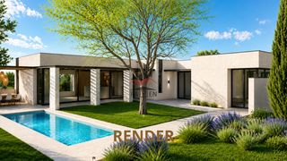 Haus in L'albera 5. Villa de obra nueva en el golf de peralada  una sola planta, pis