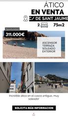 Attique  Carrer de sant jaume. Ático soleado en el corazón del centro de blanes!