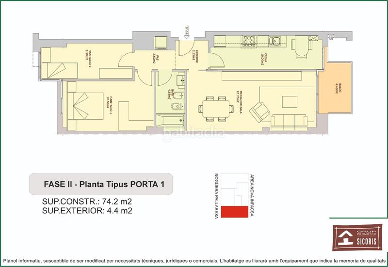Foto f6c8ee27-9ae8-4878-991c-3a7826f83d2e. Appartement 74m<sup>2</sup> dans carrer de la noguera pallaresa 15 dans Balaguer