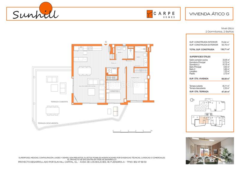 Foto f2d8ea2a-b01b-4aad-ad8f-a8117793511f. Penthouse 130m<sup>2</sup> with pool in Los Pacos Fuengirola