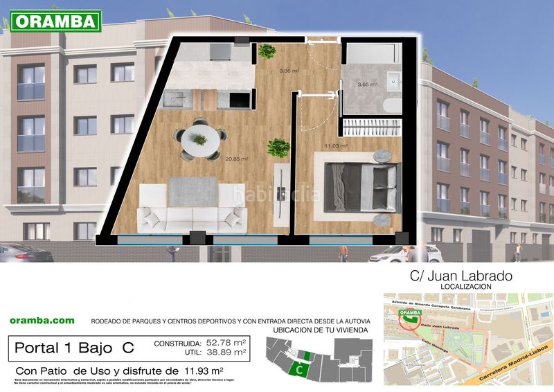Foto b7e2ff7d-3948-4c6b-8e77-d8e5190b2f50. Piccolo appartamento 53m<sup>2</sup> in calle juan labrado 35 in San Roque - Ronda Norte Badajoz