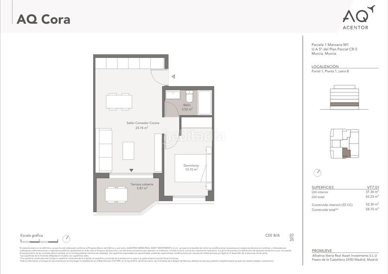 Foto c41b2d33-2a2f-44c1-9ccb-07b5a161039f. Appartement 52m<sup>2</sup> dans avenida francisco jiménez ruiz 33 dans Murcia