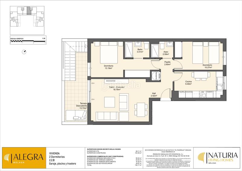 Foto 26309c07-dfbd-47bf-b62a-8e6c4e43ee8d. Attique 146m<sup>2</sup> dans calle indonesia 25 dans Churriana - El Pizarrillo - La Noria - Guadalsol Málaga