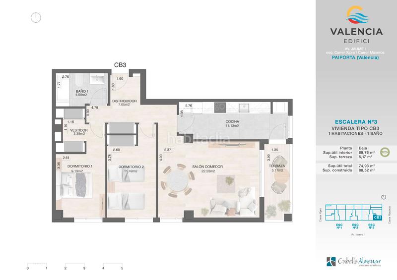Foto 0852c242-1fcf-4f50-bee9-e1ddcd5c45d8. Piso 112m<sup>2</sup> en carrer jaume i 35 balcon -terraza en Metro - Auditorio Paiporta