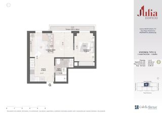Etagenwohnung in Carrer montcada 19. Estudio 1 dormitorio