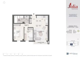 Etagenwohnung in Carrer montcada 19. 2 habitaciones edificio julia