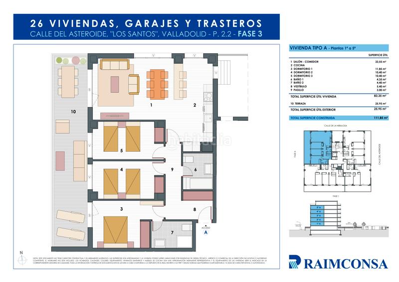Foto 4e95de30-6dc9-49df-a32c-8dde5dd05bab. Appartement 111m<sup>2</sup> avec chauffage parking piscine dans Pilarica - Los Santos Valladolid