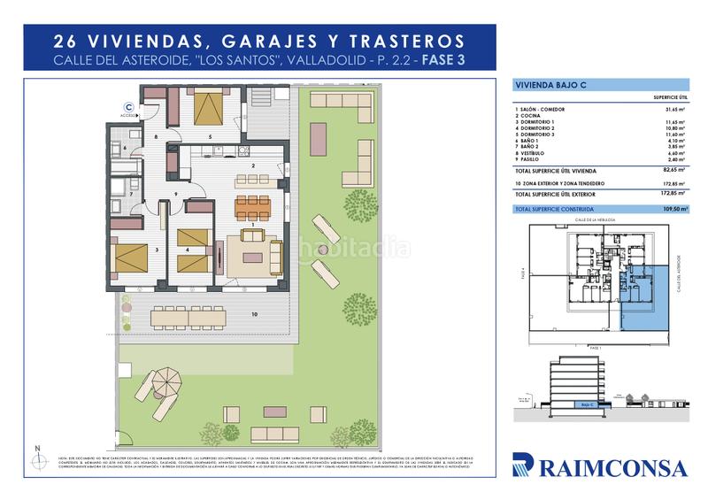 Foto cc08a3ca-3b02-4376-b056-a468b0456e74. Flat 111m<sup>2</sup> with heating parking pool in Pilarica - Los Santos Valladolid
