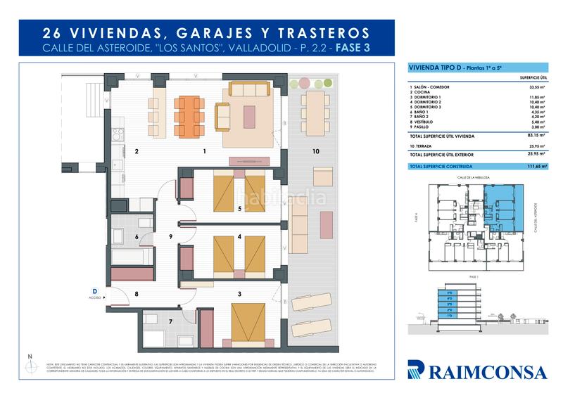 Foto 4cf66ae6-a502-48d0-b39f-9af124067765. Appartement 111m<sup>2</sup> avec chauffage parking piscine dans Pilarica - Los Santos Valladolid