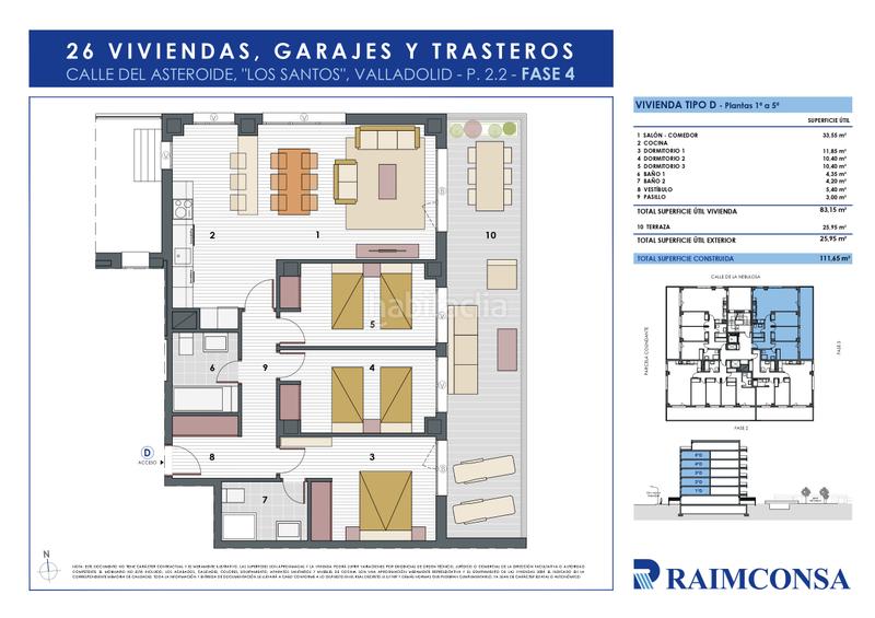 Foto af3254d6-2241-43d0-81c4-2213389a9f13. Etagenwohnung 111m<sup>2</sup> mit heizung parking pool in Pilarica - Los Santos Valladolid