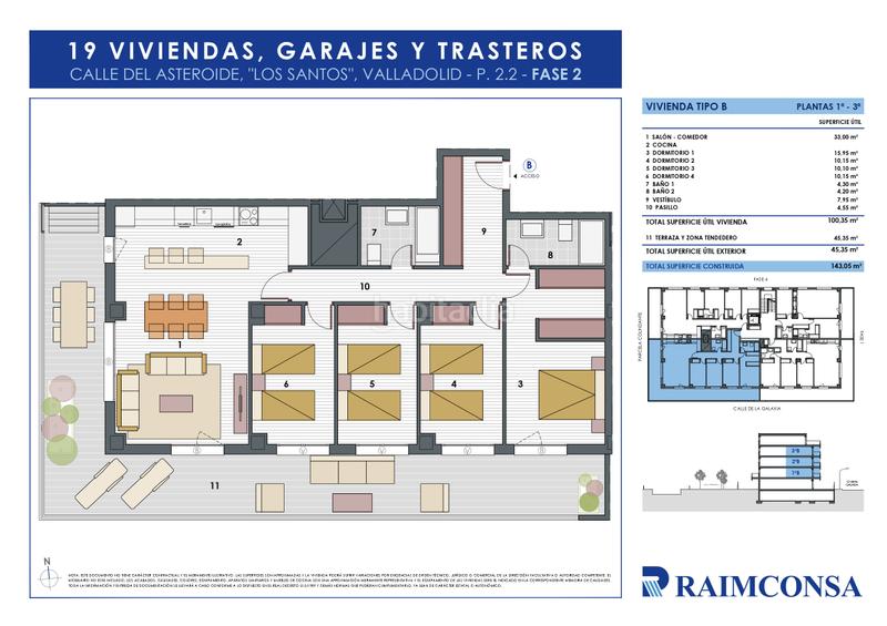Foto 039a8c8c-7c3a-426d-9f8d-45543efee4ce. Appartement 143m<sup>2</sup> avec chauffage parking piscine dans Pilarica - Los Santos Valladolid