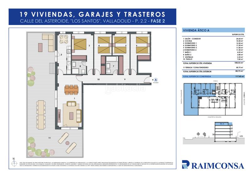 Foto 4a222167-992f-48fd-8bd1-e2e8c78cf21a. Penthouse 117m<sup>2</sup> with heating parking pool in Pilarica - Los Santos Valladolid