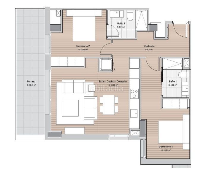 Foto c1d51ad9-00e5-4a1b-aea7-cbc5e43c00e1. Lloguer pis amb aparcament piscina a Eixample Mataró