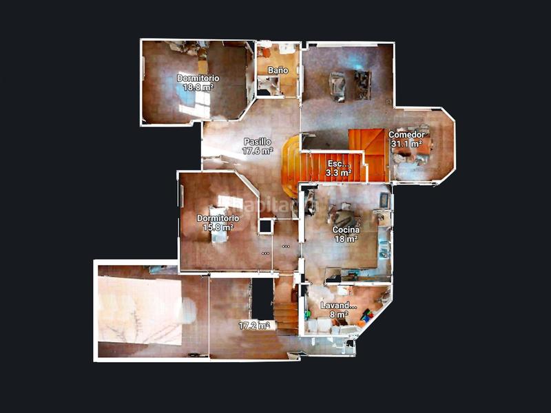 Foto bc88898a-9850-4bcf-8545-f962e5b344e9. Chalet  de 505 m2 construidos con piscina y jardines. 5 dormitorios, 3 baños y un aseo. sótano 162 m2 en Santa Fe
