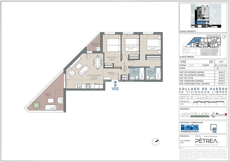 Foto 30657c3f-e821-4651-ad2d-f1369ac76421. Pis 86m<sup>2</sup> amb calefacció aparcament piscina a Los Berrocales Madrid