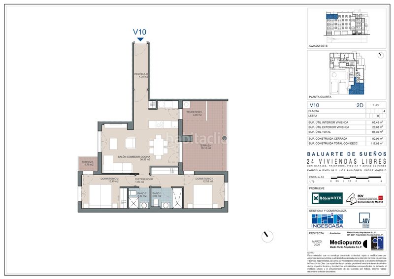 Foto 80a4a631-b3aa-4d94-b860-8e8a7b0a2c85. Pis 119m<sup>2</sup> a calle provisional ahijones treinta y nueve 65 a Madrid