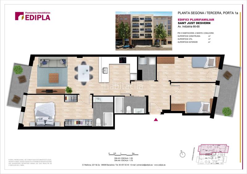 Foto f785fe2d-a107-484d-b643-850e35bb64c3. Pis 94m<sup>2</sup> a avinguda de la indústria 66 a Centre Sant Just Desvern
