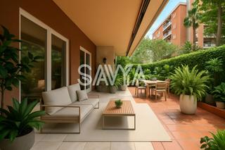 Pis a Sant Gervasi - Galvany. Exclusiva vivienda en planta baja con terrazajardn en tur park