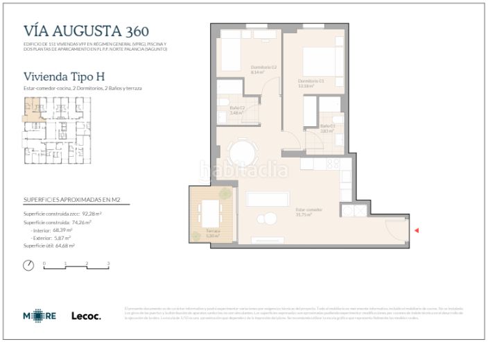 Foto 3cab9238-5717-4ef6-ad18-723ac4f02bc9. Appartement 92m<sup>2</sup> dans carrer de la via augusta 127 dans Antiga Moreira Sagunt