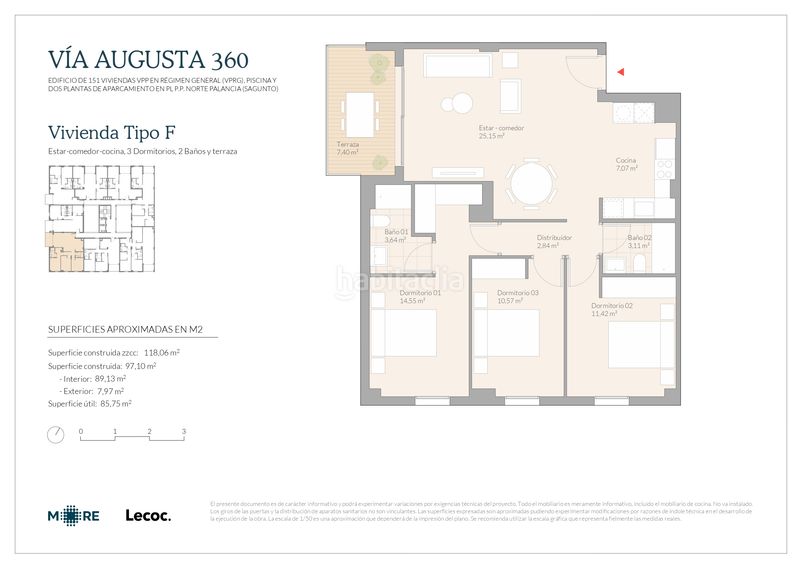 Foto 7e0af1d4-1266-4c6a-8e28-bd3785fea45d. Appartement 92m<sup>2</sup> dans carrer de la via augusta 127 dans Antiga Moreira Sagunt