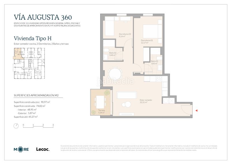 Foto fdc2ca58-6e2b-4adc-b632-4e40ed18b9bc. Appartement 92m<sup>2</sup> dans carrer de la via augusta 127 dans Antiga Moreira Sagunt