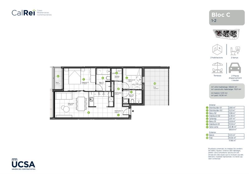 Foto 57f802cd-c044-40fa-b52f-02a91b01bb18. Pis 72m<sup>2</sup> amb calefacció aparcament piscina a Premià de Dalt