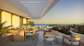 Àtic a Gaspara la 1. Ático contemporáneo con vistas al mar  estepona oeste, estepona