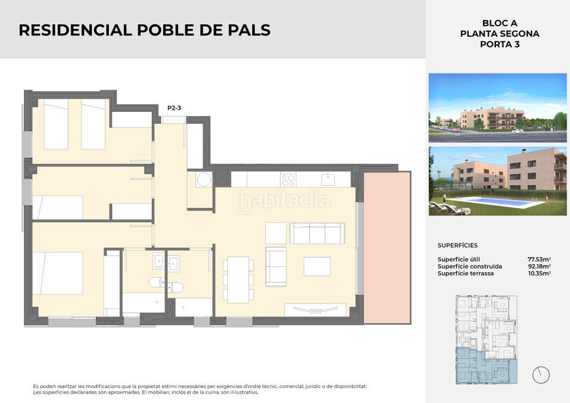 Foto 246f5d84-726f-4f7a-931a-9a7296c0713e. Flat 92m<sup>2</sup> with heating parking pool in Poble Pals