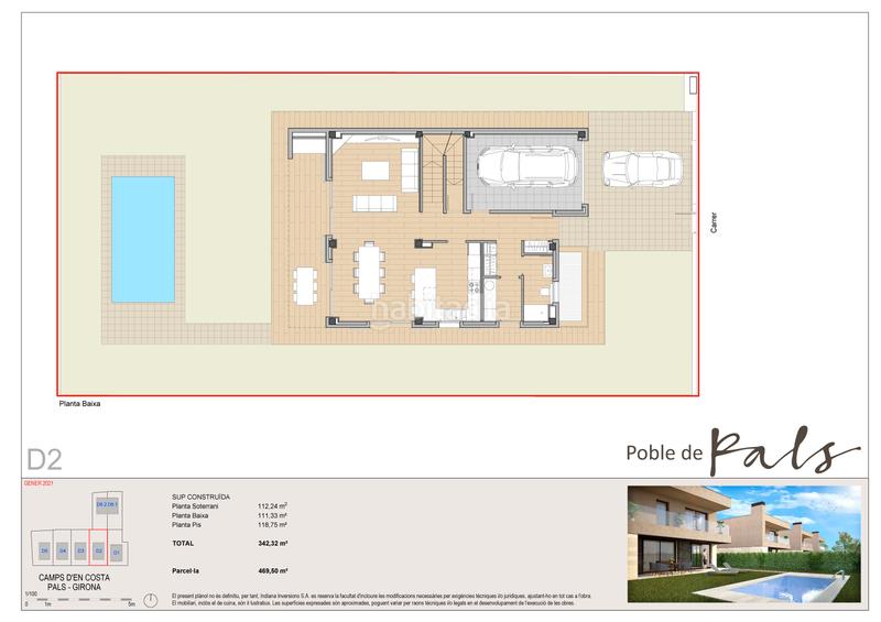 Foto b8903a99-4853-4dcf-839d-55d821ff6db4. Towny house 202m<sup>2</sup> with fireplace heating parking pool in Pals