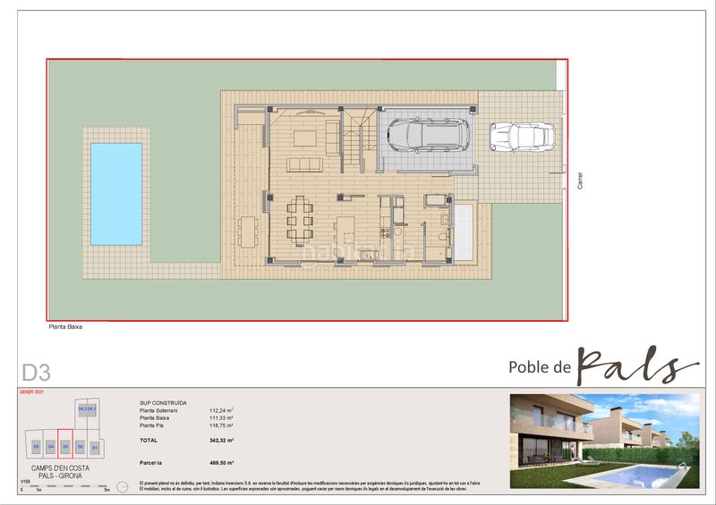 Foto 232e212d-6ba0-4723-bdf8-34ef8a347173. Casa 342m<sup>2</sup> amb xemeneia calefacció aparcament piscina a Pals