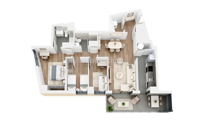 Foto 2f457bd2-0d69-42af-af88-dd3aa21d1d61. Pis 92m<sup>2</sup> amb calefacció aparcament piscina a Llevant Viladecans