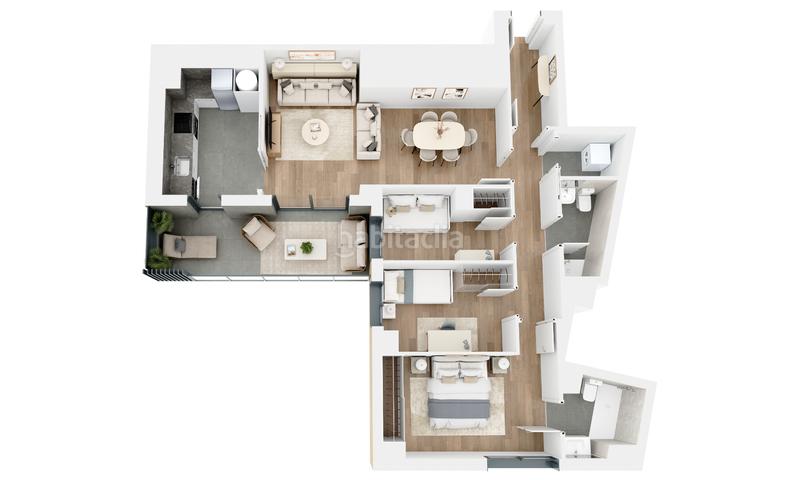 Foto 50a4f340-004f-44e9-ab2a-c1b98937dff5. Pis 92m<sup>2</sup> amb calefacció aparcament piscina a Llevant Viladecans
