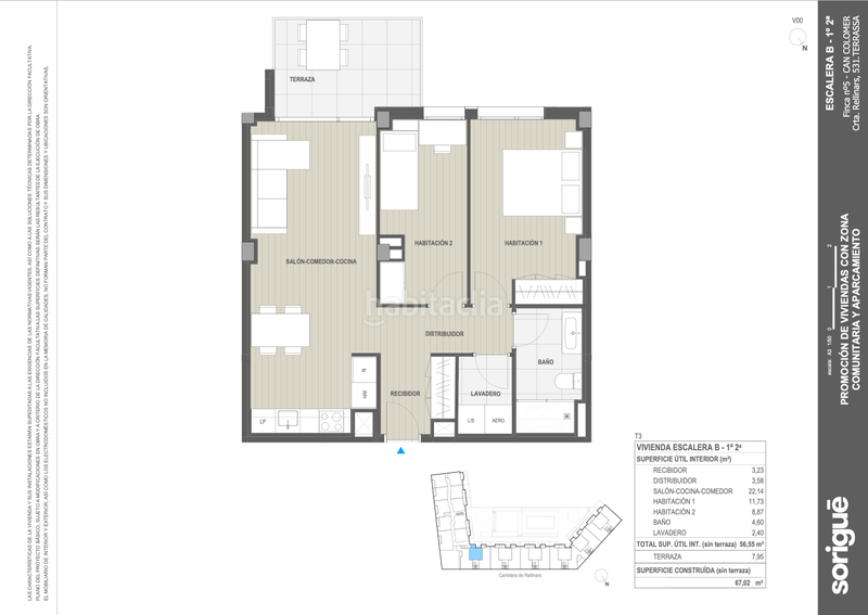 Foto b31c1fa1-8347-4de3-9f03-e543a0935be6. Pis 71m<sup>2</sup> a carretera de rellinars 531 a Poble Nou Terrassa