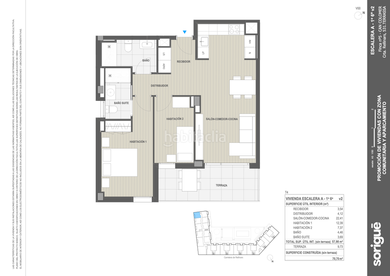 Foto ecd0bcbf-5caf-40a7-8847-5b8fff184b7d. Pis 76m<sup>2</sup> a carretera de rellinars 531 a Poble Nou Terrassa