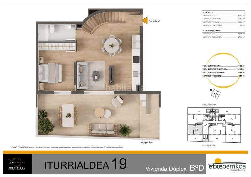 Foto 950b83f6-6405-432d-9ceb-adb24209a3ce. Duplex 106m<sup>2</sup> dans iturrialdea kalea 19 dans Lazkao